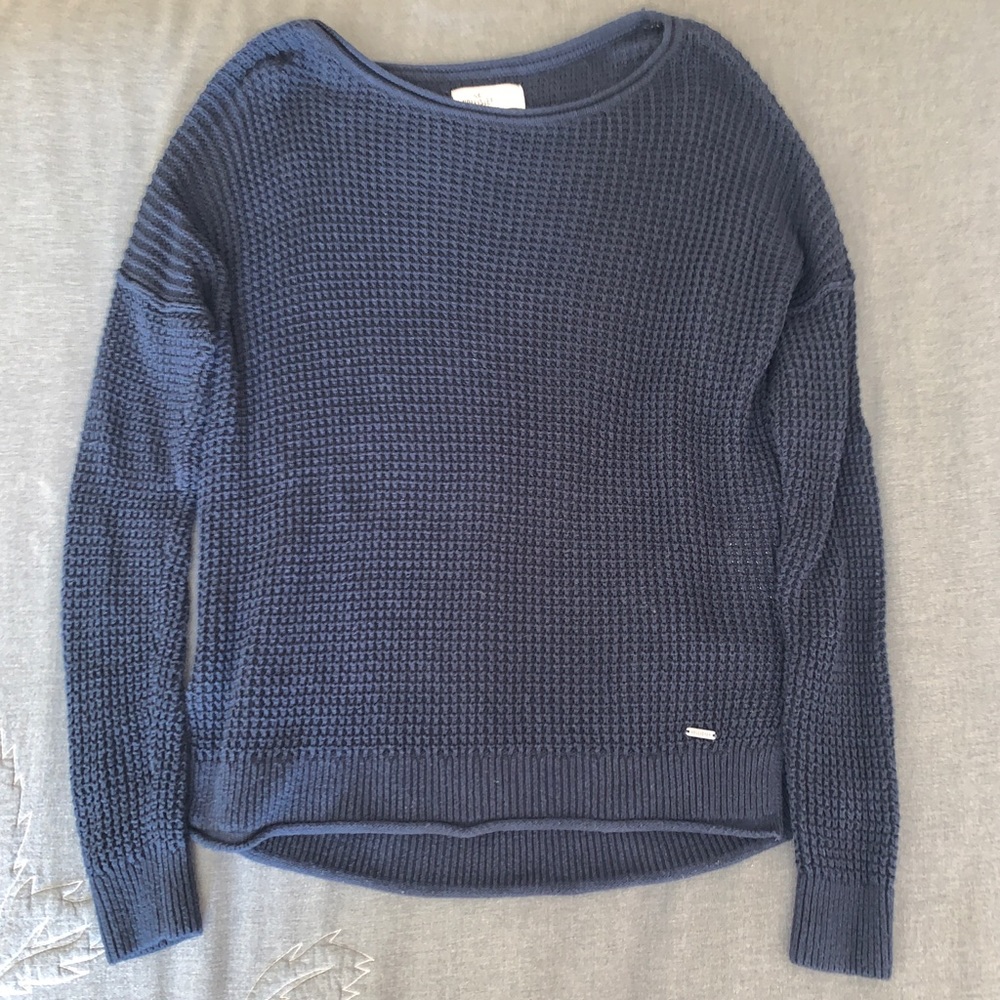 Hollister Knit Navy Sweater
